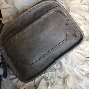 NEW Frye Melissa Crossbody Distressed Grey Leather